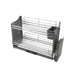 KỆ BÁT ĐĨA NÂNG HẠ THÔNG MINH - NAN DẸT INOX 304 BGKC01