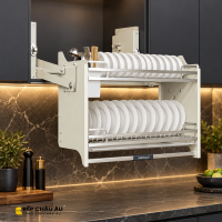 Giá Bát Di Động Nan Dẹt EUROGOLD Inox 304 – Khung Trắng