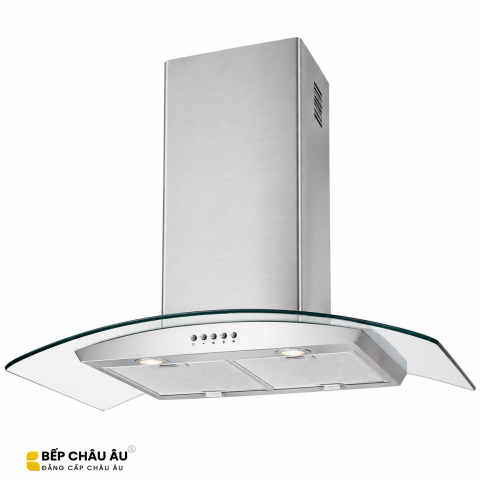 Máy Hút Mùi Đảo KAFF KF-IS90GH Kính Cong Inox 90cm, Công Suất 1200m³/h