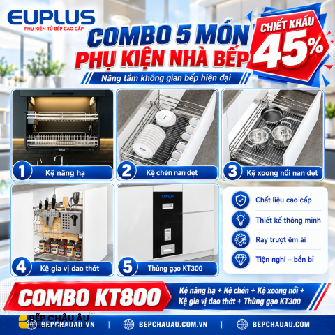 COMBO 5 MÓN PHỤ KIỆN NHÀ BẾP EUPLUS NAN DẸT – CAO CẤP