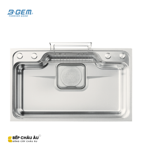 B-Gem - AMC - CHẬU 1 HỘC INOX 304 CÔNG NGHỆ LINEN