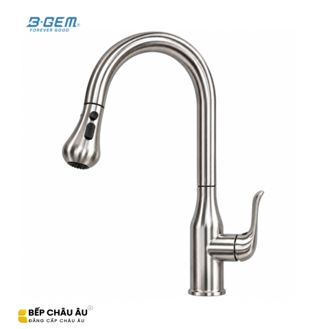 VÒI CHÉN NÓNG LẠNH DÂY RÚT CAO CẤP B-Gem - T07Riva 