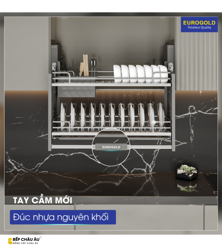 Giá Bát Di Động Nan Oval EUROGOLD Inox SUS304 Cao Cấp