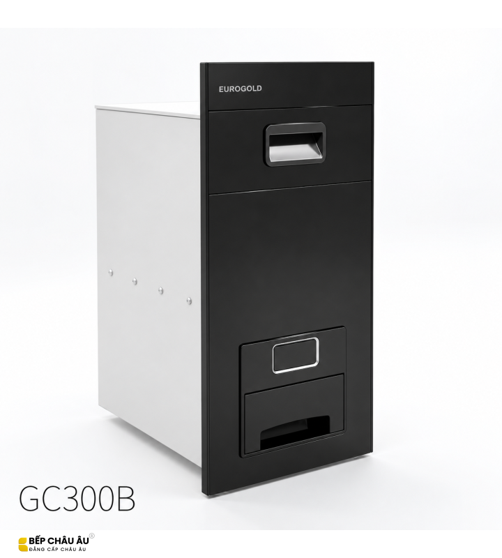 Thùng Gạo Gương Nút Nhấn EUROGOLD GC300 – 3 Màu Đen, Ghi, Bạc