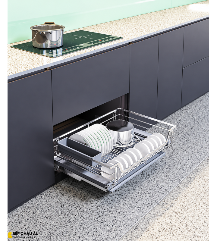 Kệ Đựng Bát Đĩa Mix Oval Inox 304 GROB