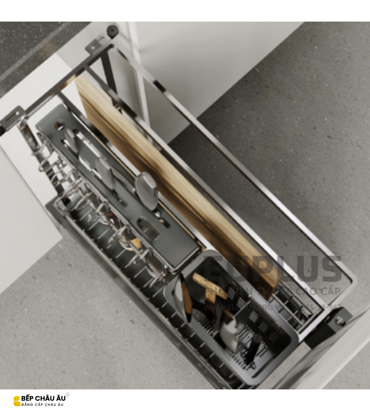 Giá dao thớt, chai lọ Euplus EV bề mặt điện hóa Inox 304