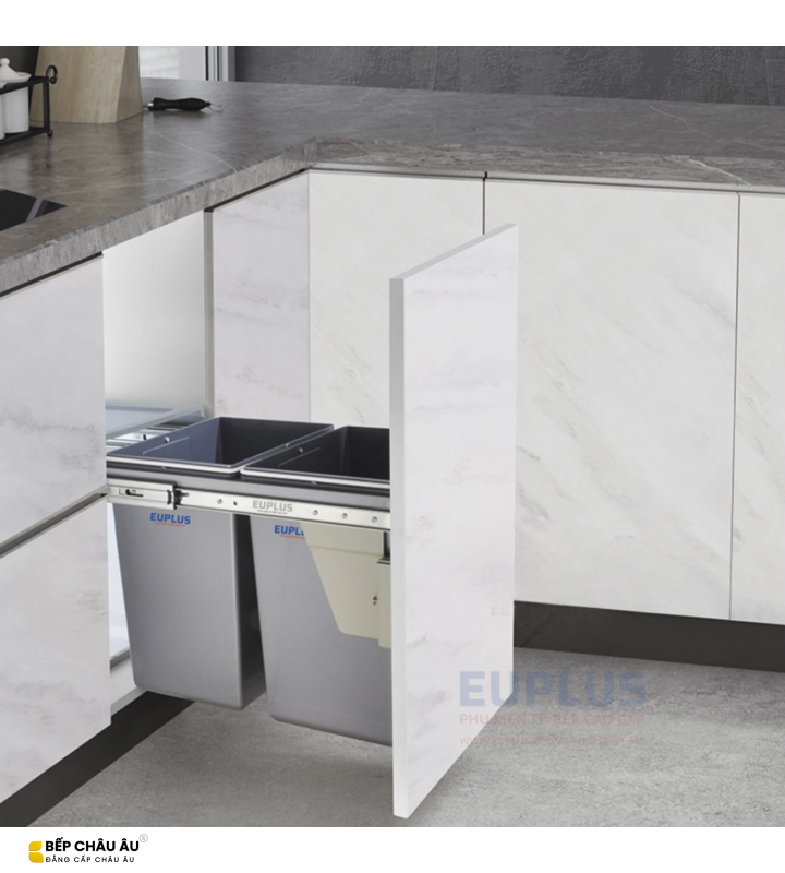 THÙNG ĐỰNG RÁC 2 NGĂN E.30 LẮP ÂM TỦ