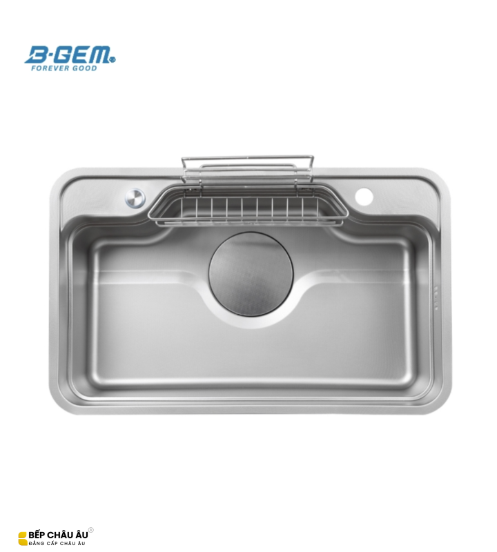 B-gem - Sky 3D - CHẬU BÁN NGUYỆT INOX 304 CÔNG NGHỆ LINEN