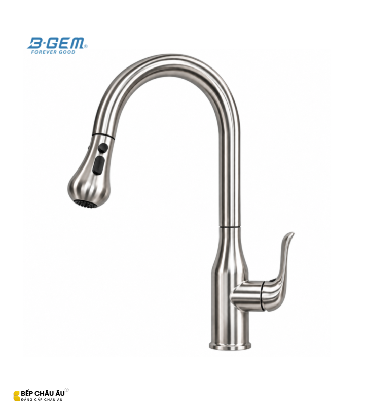 VÒI CHÉN NÓNG LẠNH DÂY RÚT CAO CẤP B-Gem - T07Riva 