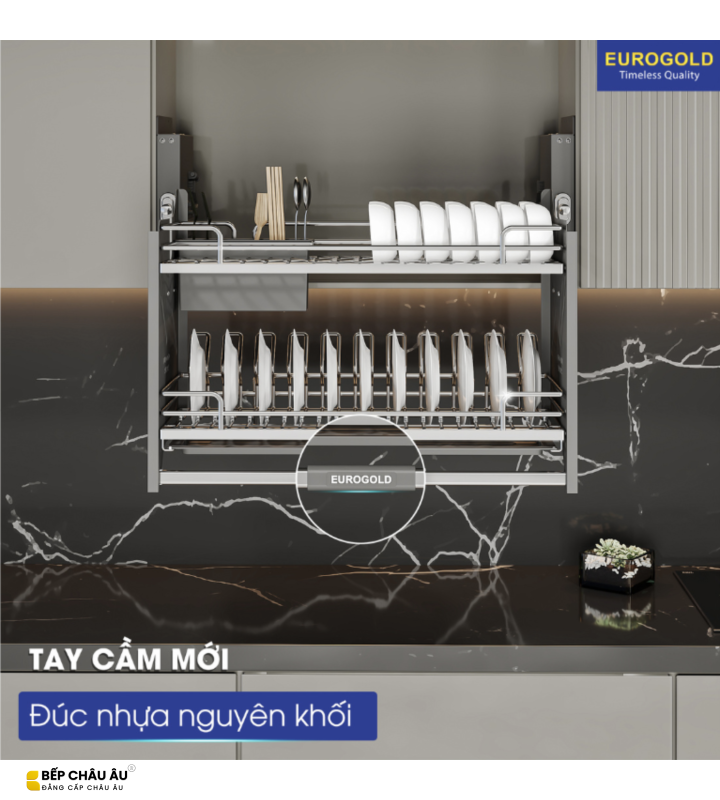 Giá Bát Di Động Nan Oval EUROGOLD Inox SUS304 Cao Cấp