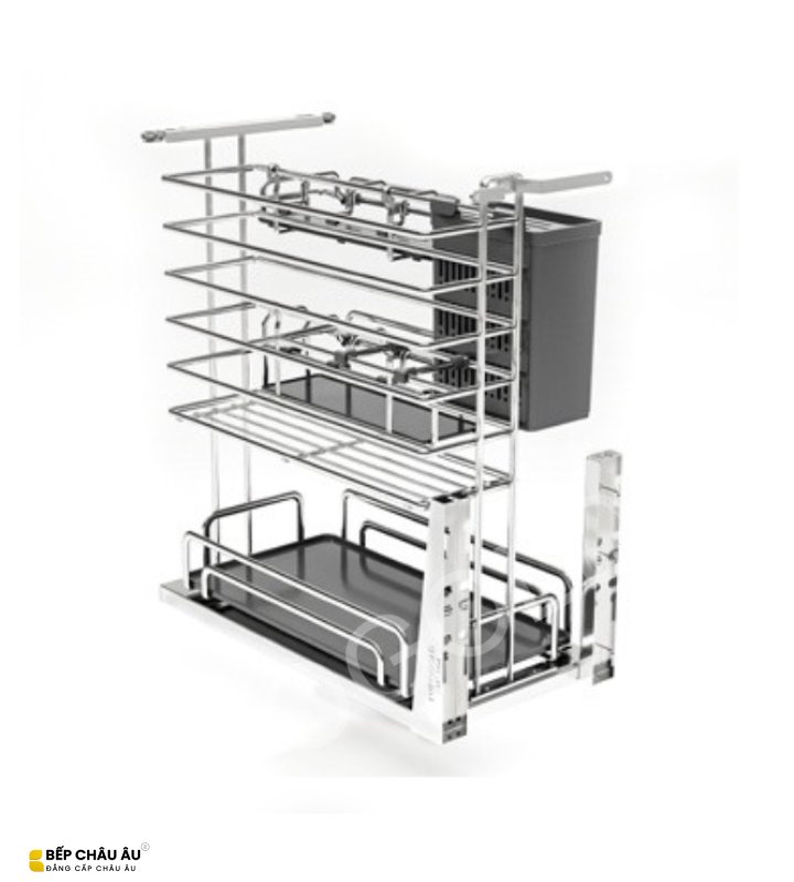 Giá Dao Thớt Nan Oval EUROGOLD Inox 304 – Ray Giảm Chấn Cao Cấp