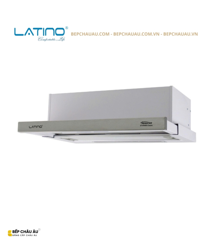 Máy Hút Mùi Latino LT-AT600 Classic Âm Tủ Kéo Rút 60cm – Turbo 200W, Lực Hút 1000m³/h