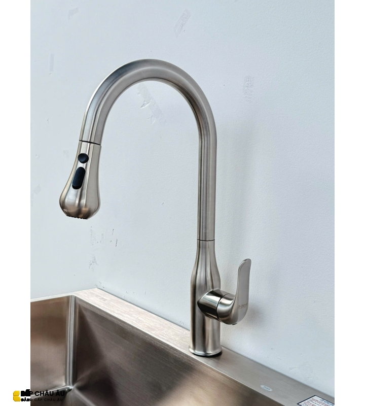 VÒI CHÉN NÓNG LẠNH DÂY RÚT CAO CẤP B-Gem - T07Riva 